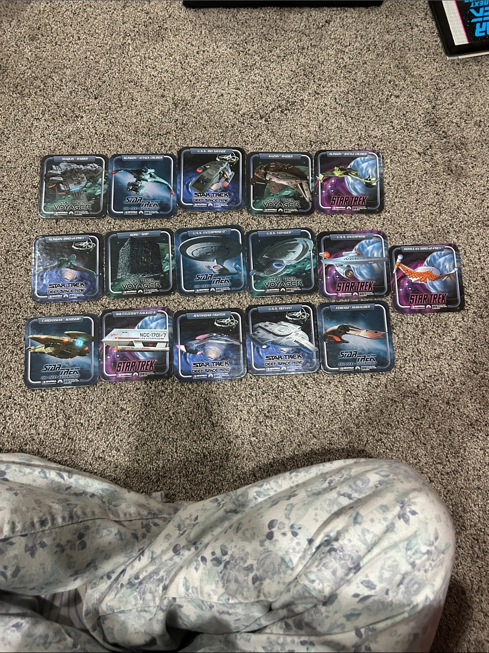 vintage Star Trek collectible drink coasters released in 1997.
